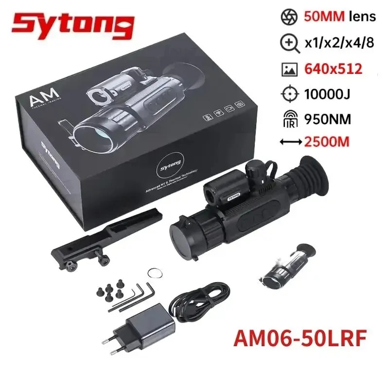 Thermal Monocular Laser Rangefinder - Sytong AM06-50LRF Thermal Imager Hunting with