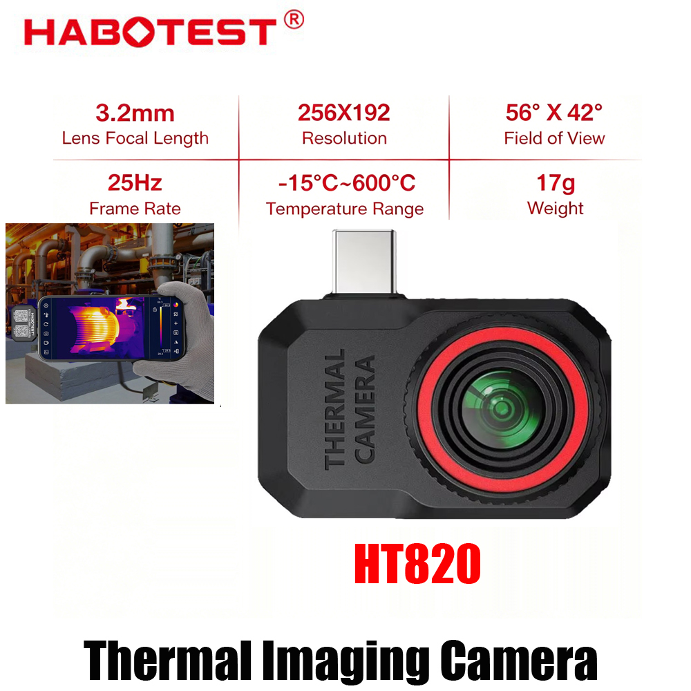 Handheld Thermal Camera 256X192 - 2026 New HABOTEST HT820 Phone Thermal
