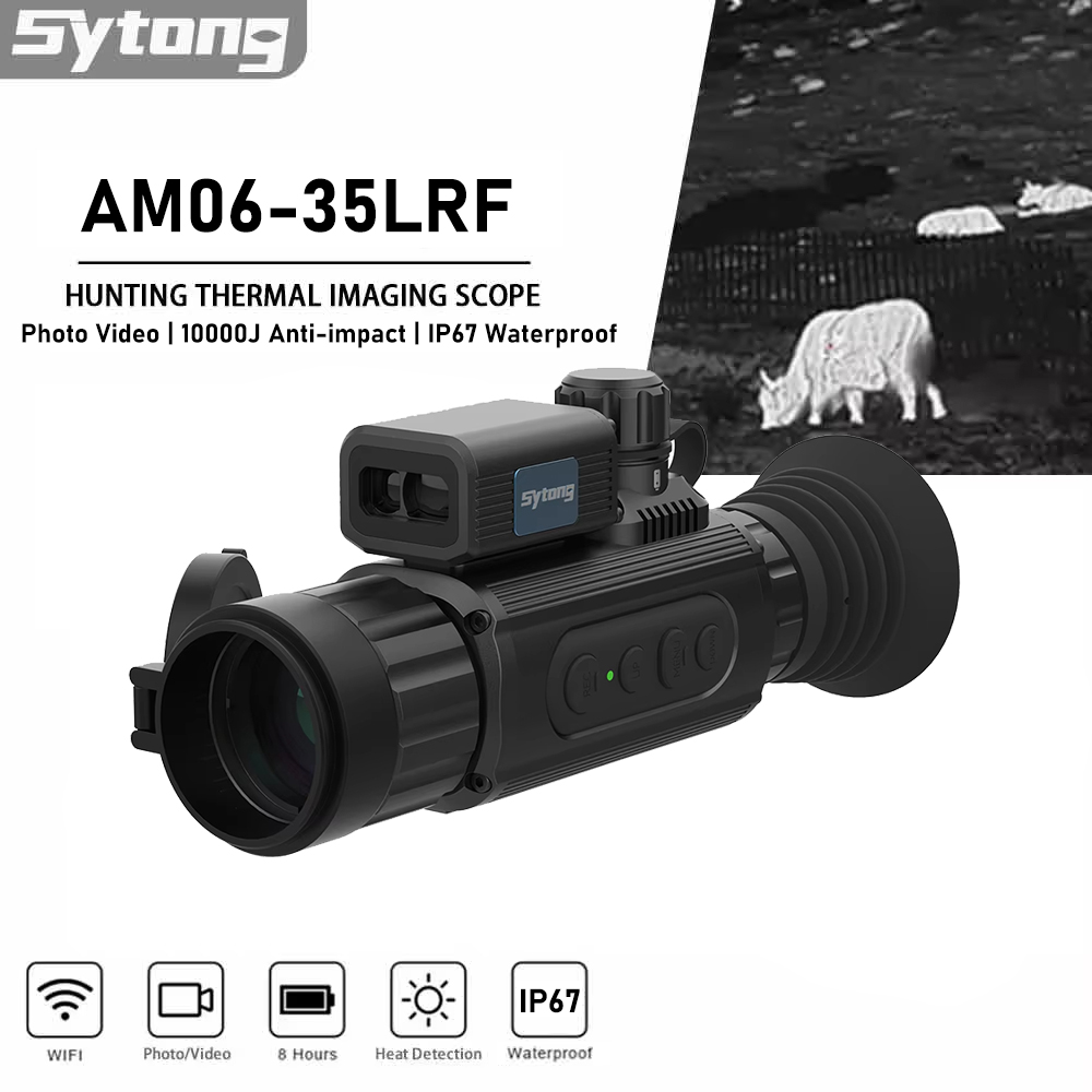 Thermal Monocular Laser Rangefinder - Sytong AM06-35LRF Thermal Imager Hunting with