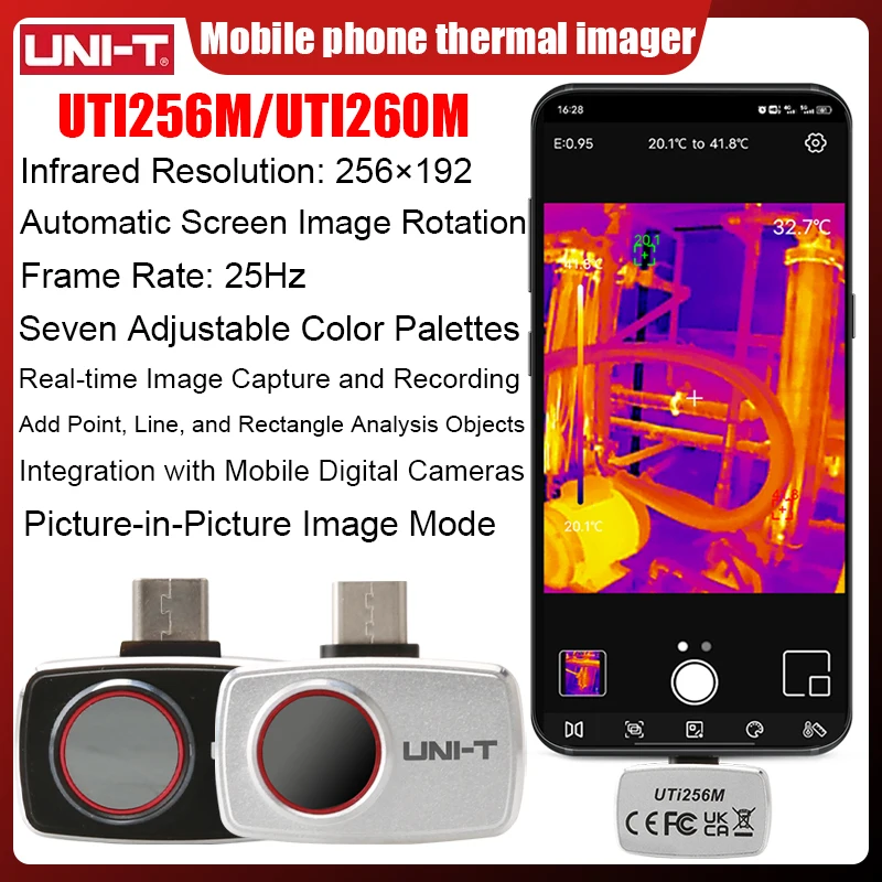 UNI-T Thermal Camera For Phone - огляд і ціна Thermal Camera Pcb Repair 256X192