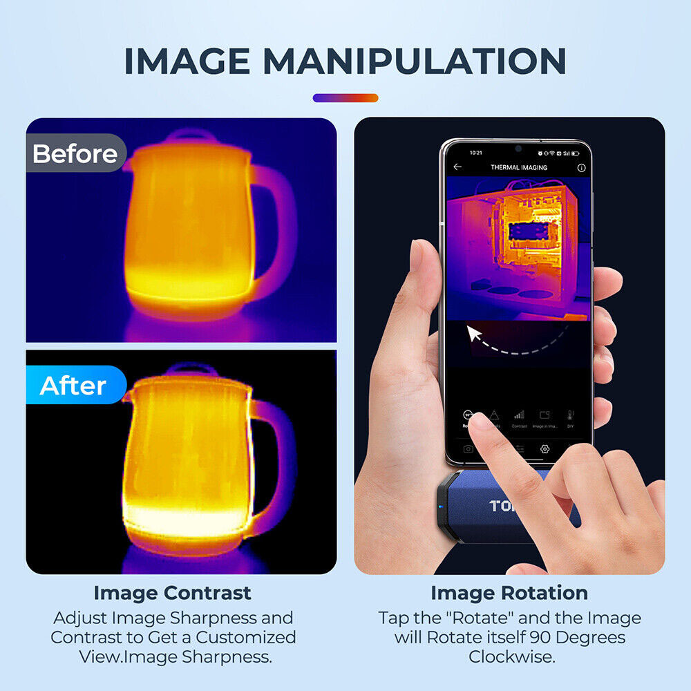 TOPDON TC001 Thermal Imaging C - огляд і ціна Handheld Thermal Camera 256X192