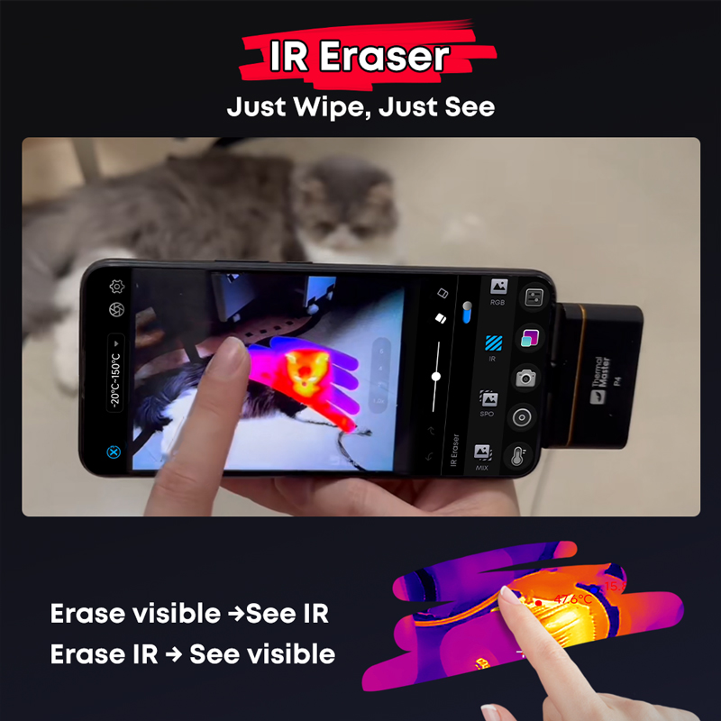 AI Dual Lens P4 Thermal Camera - огляд і ціна Handheld Thermal Camera 256X192