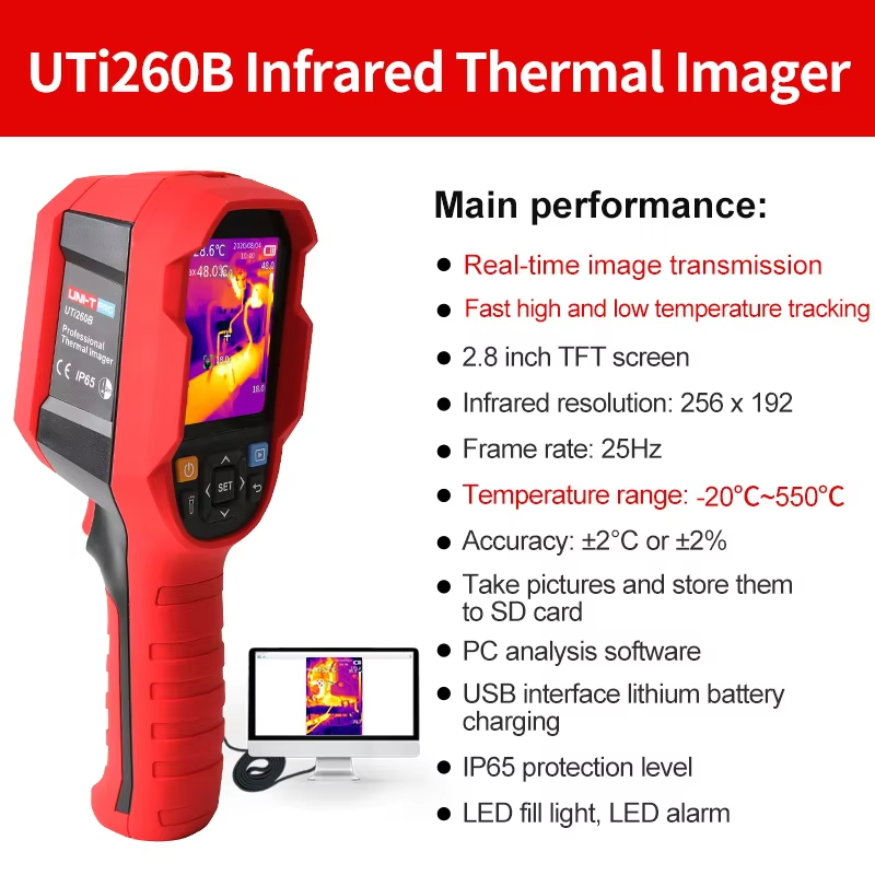 UNI-T Infrared Thermal Camera  - огляд і ціна Handheld Thermal Camera 256X192